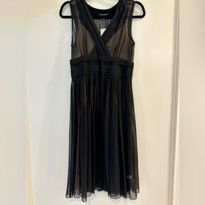 Banana Republic Black Sheer Midi Dress